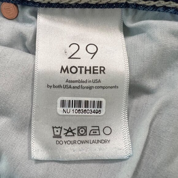 Mother The Checkerboard Duster Flood Cuff Jeans in Bunny Hop Size 29 - Picture 8 of 15